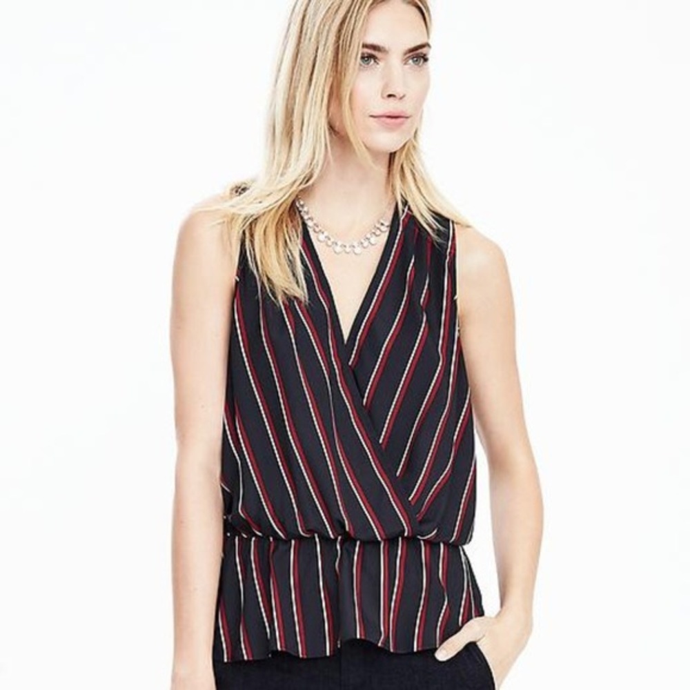 Banana Republic | Stripe Wrap Top